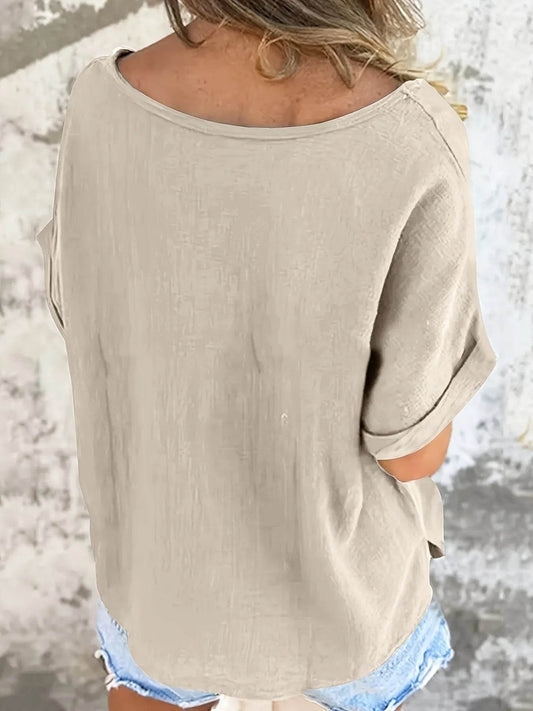 Boat Neck Short Sleeve Top Trendsi 952369708bff4b2e9a352e94c5b2af1e-Max-Origin