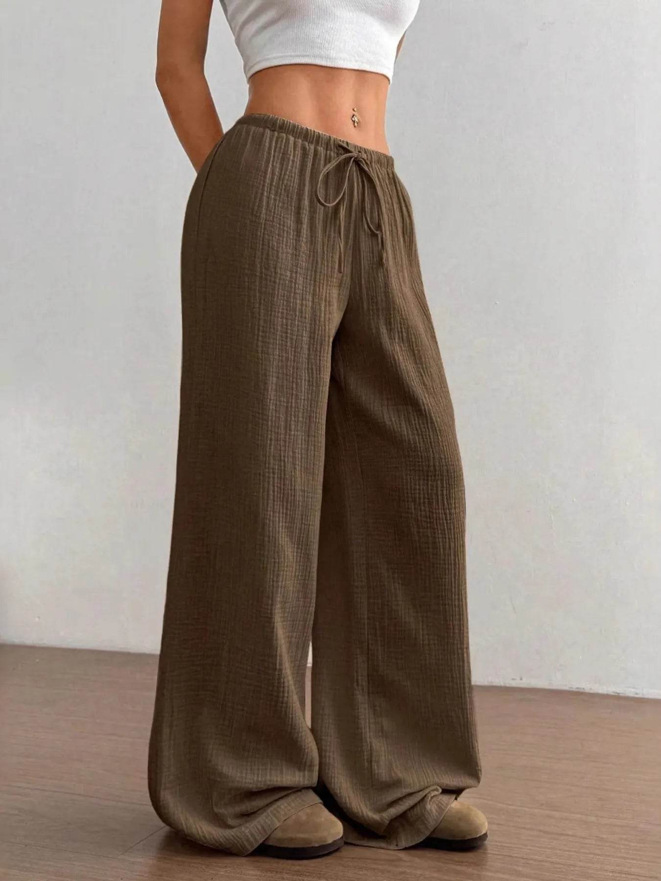 Drawstring Wide-Leg Casual Pants Trendsi 9523e5705da34941a10c9acac01ab67b-Max-Origin