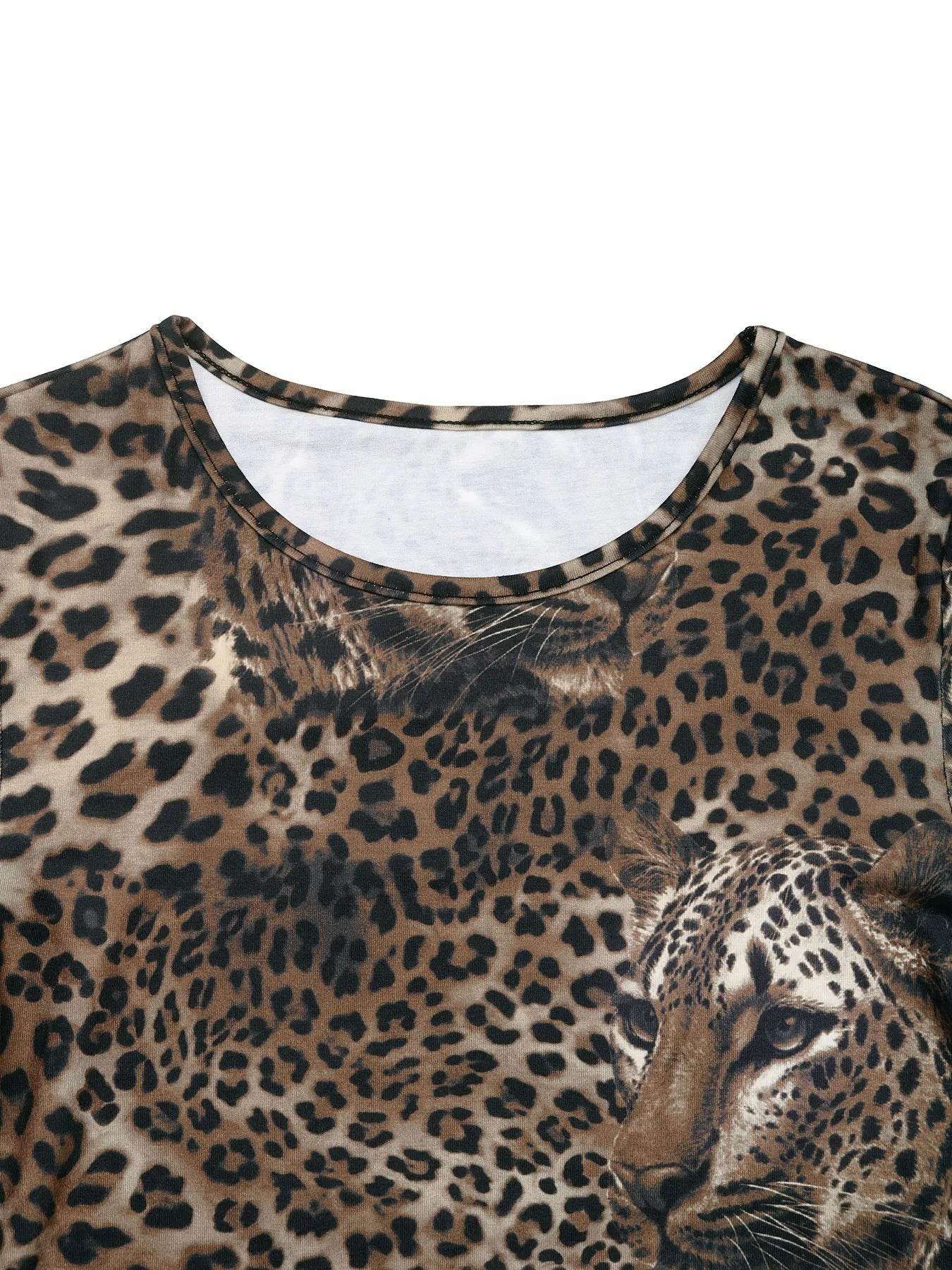 Leopard Print Long Sleeve Fitted T-Shirt Trendsi 95265cab15434ec8a0340ad554d025b7-Max-Origin