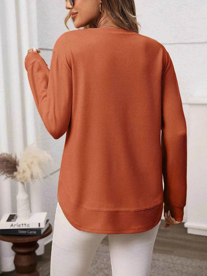 Long Sleeve Round Neck T-Shirt Trendsi 953e26b794d74583a55e9335c5826660-Max-Origin