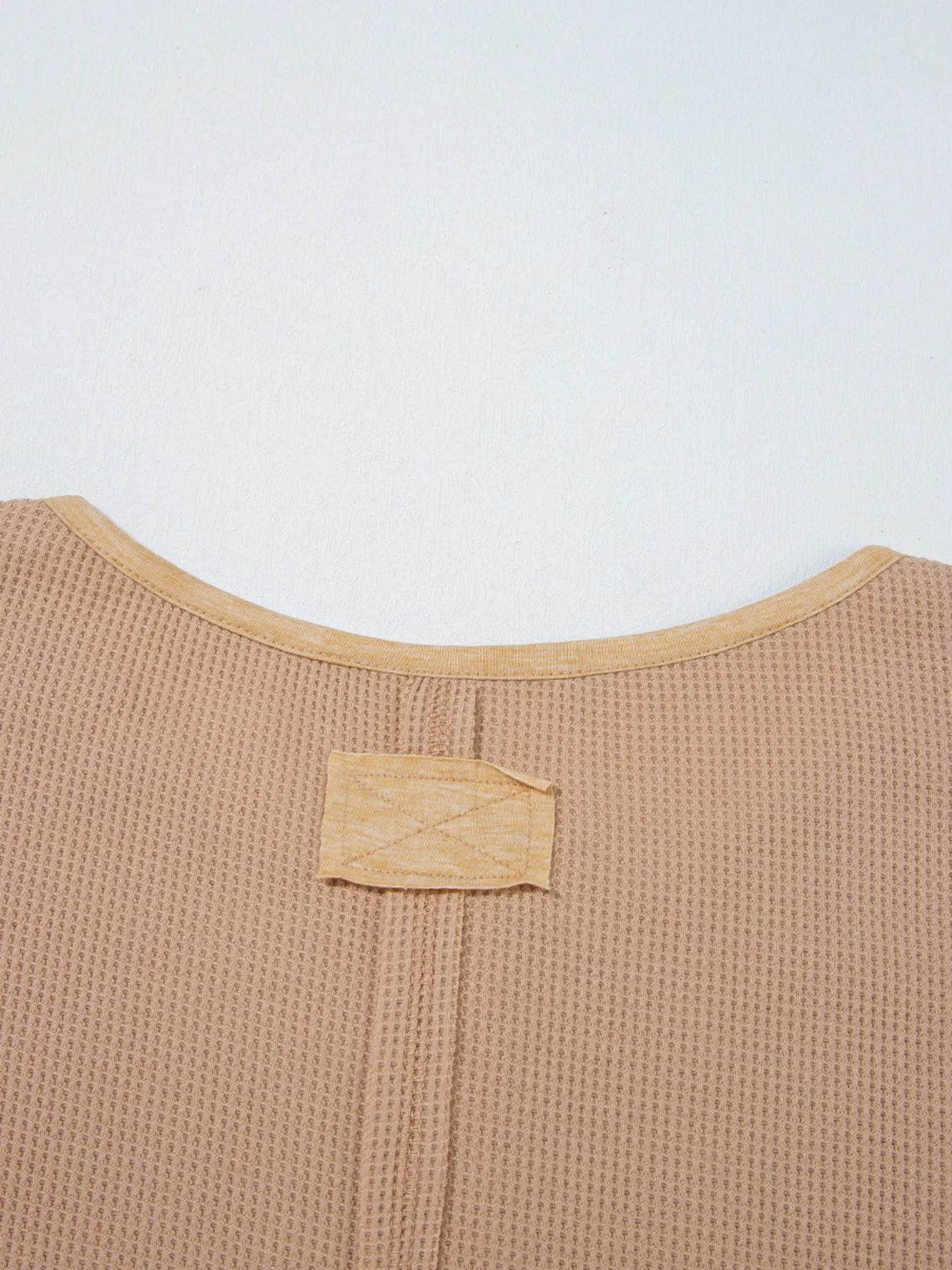 Waffle Textured Tunic Henley Top with Slits Trendsi 954a65e58f424104b8256267ff06cf44-Max-Origin