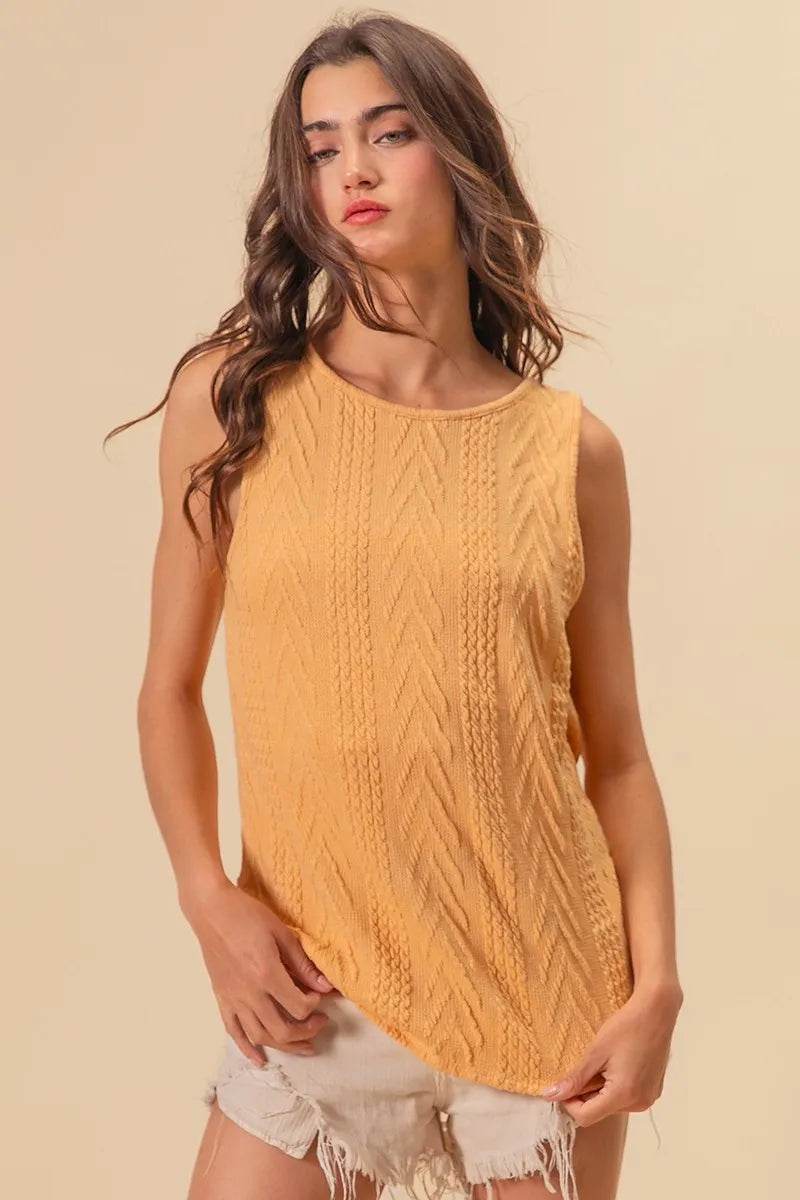 BiBi Textured Sweather Knit Twist Back Sleeveless Top Trendsi 954e30c0e28046e9b2467deca1fef5e2-Max-Origin