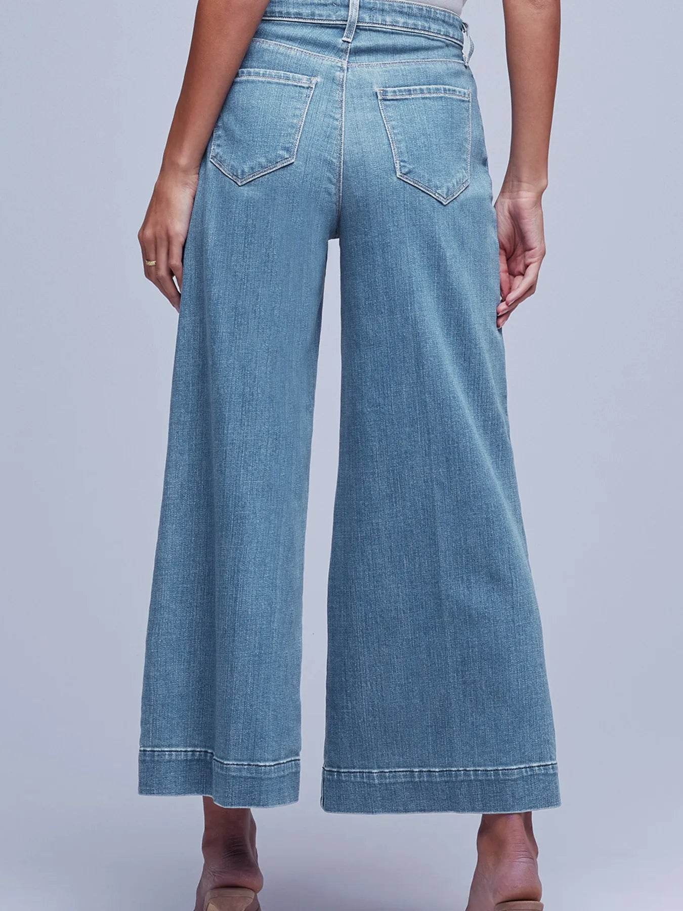 Seam Detail Flared Bottom Ankle Length Jeans Trendsi 955919fee27a4bf683baa7c932930642-Max-Origin
