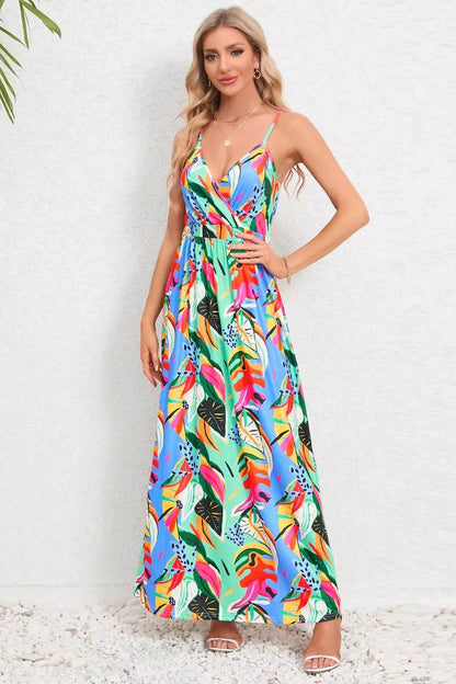 Printed Surplice Maxi Cami Dress Light Blue Trendsi 956a123b-8978-4ca5-a7f2-431101869464-Max