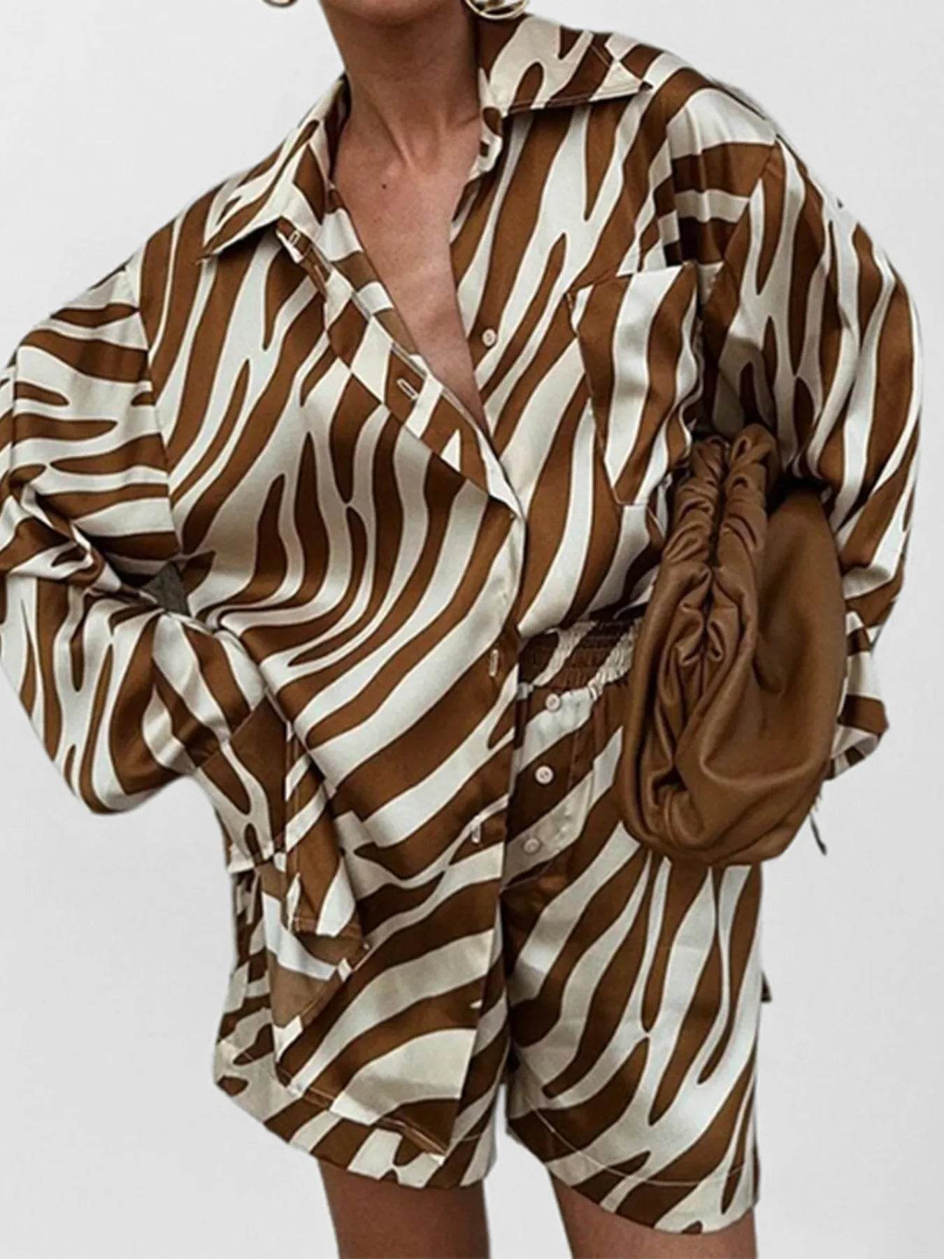 Full Size Zebra Print Shirt and Shorts Matching Set Plus Size Trendsi 95bdc302a8db4ad2bfad6166a22608ae-Max-Origin