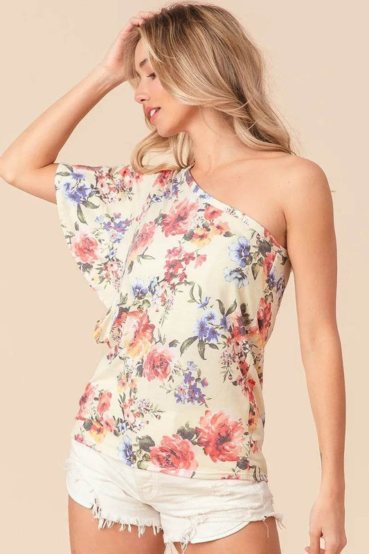 BiBi Floral Printed Jersey Knit Ruffle Sleeve Top Trendsi 95d65c1036f1490d85bcc42a39089c6d-Max-Origin