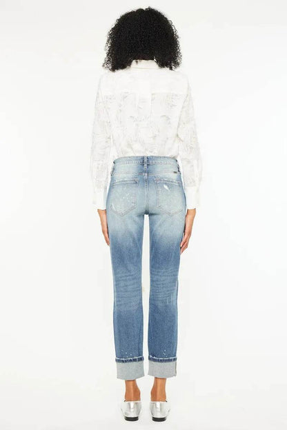 Kancan High Rise Distressed Boyfriend Fit Jeans Trendsi 95eb32f0-657d-4e77-b177-622195239d9e-Max-Origin