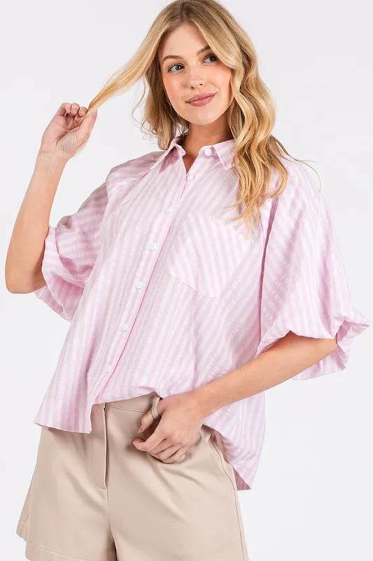Mittoshop Button Down Striped Puff Sleeve Shirt Trendsi 95eca23d-8e70-4acc-876e-e977c73c42f5-Max