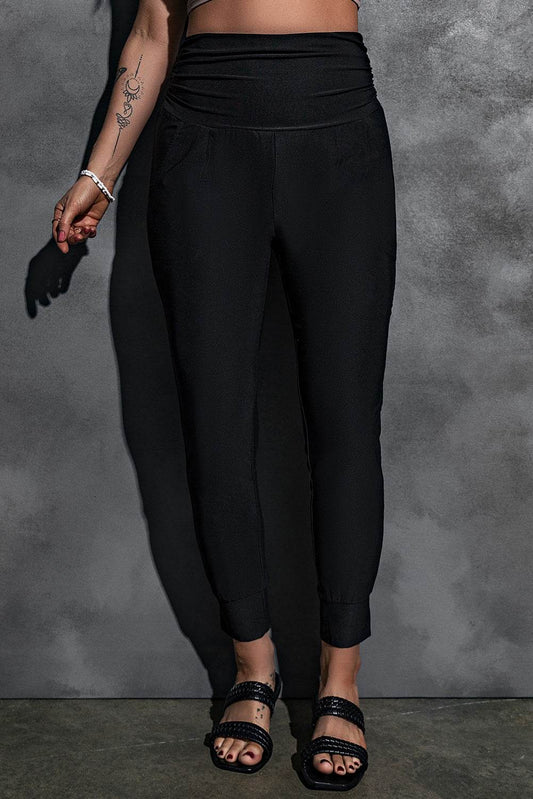 High-Rise Wide Waistband Joggers Trendsi 95f1cfc48ae844abb69328d7434cdbc6-Max