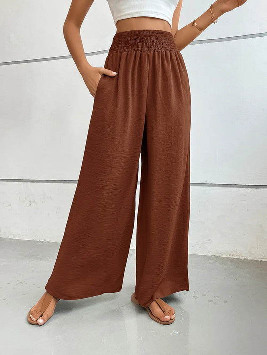 Perfee Wide Leg Pants with Pockets Dark Brown Trendsi 9679a21a-e0d9-4196-8c7f-fe9213540413-Max