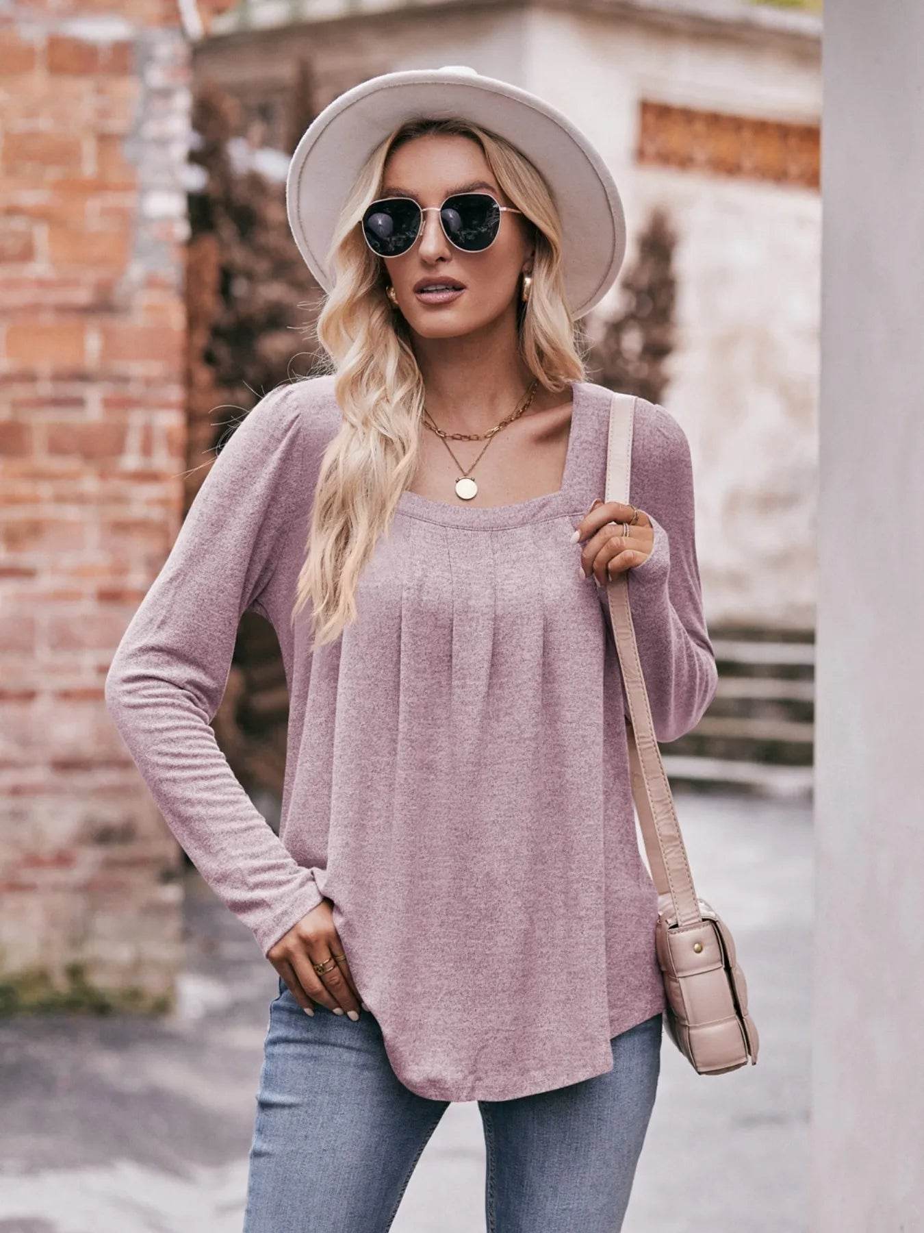 Square Neck Long Sleeve T-Shirt Trendsi 9689f895-a09c-4885-abb1-31bb04a8108b-Max-Origin