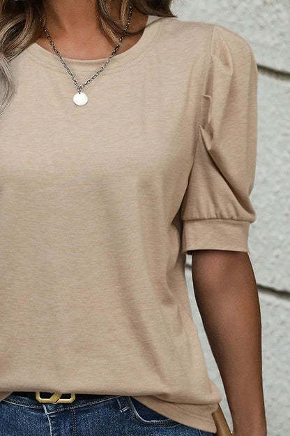 Round Neck Puff Sleeve Casual T-Shirt Trendsi 968be90b-fcbe-41d0-a17e-c37156af78de-Max-Origin