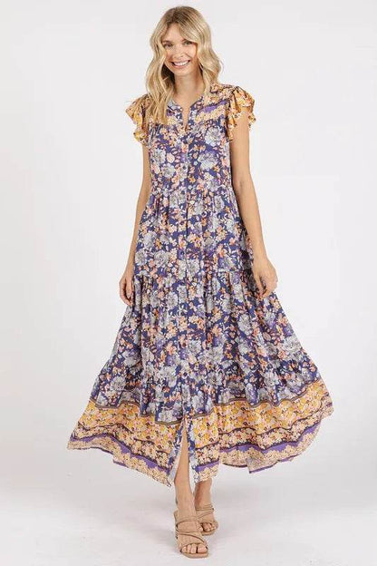 Mittoshop Floral Ruffled Notched Cap Sleeve Maxi Dress Trendsi 96940877-0135-40c3-a043-fcdef5da3ce6-Max