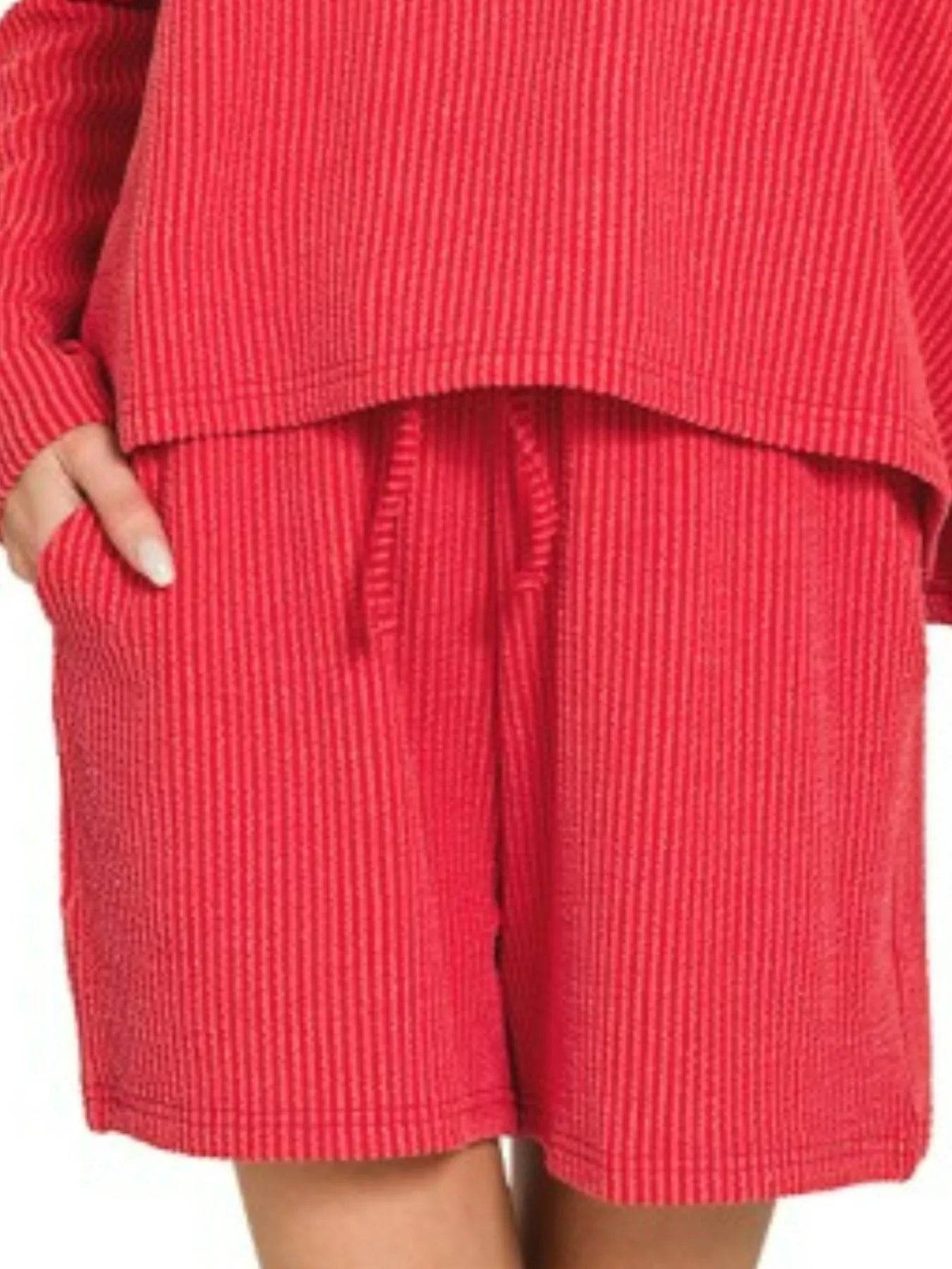 Zenana Corded Rib Long Sleeve Tee and Shorts Set Trendsi 979e0055-3cfb-498b-91f8-cd620481aa12-Max-Origin