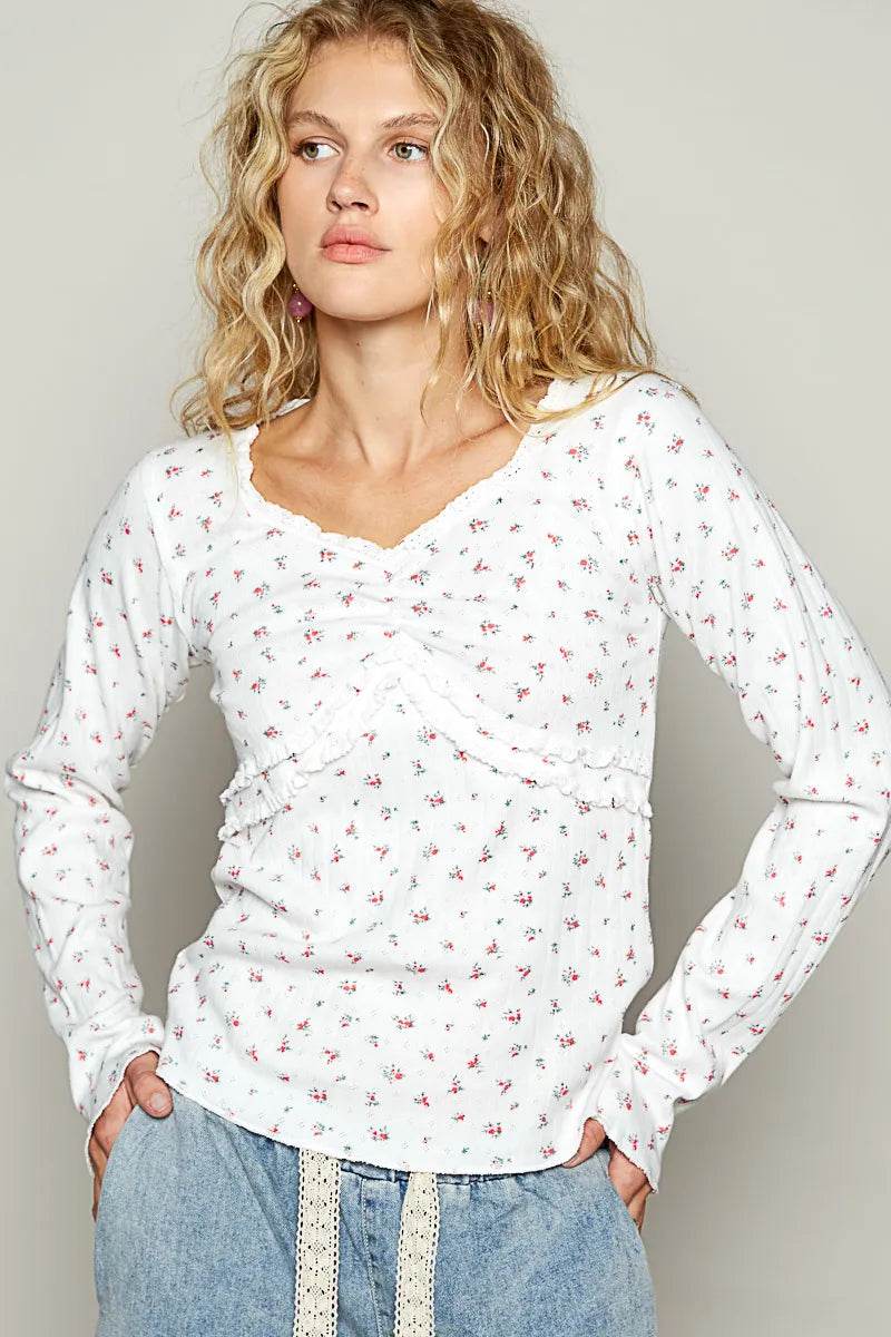 POL Floral V-Neck Long Sleeve T-Shirt White Trendsi 97ace39c-3512-40e8-95b8-a8ed880a680d-Max-Origin
