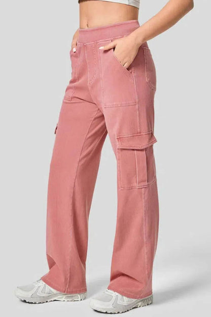 High Waist Straight Leg Cargo Jeans Trendsi 97cd93b2-3871-48df-beb3-f99f2cbc3358-Max
