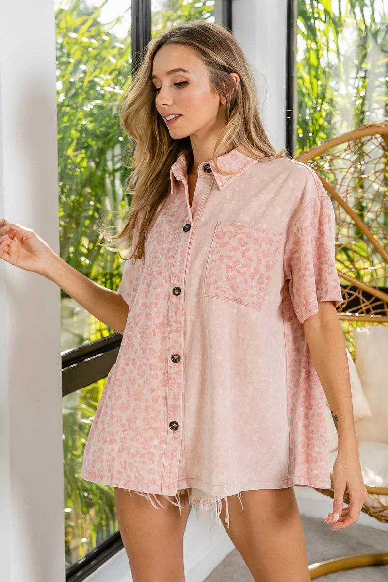 BiBi Mineral Washed Leopard Print Short Sleeve Shirt Trendsi 97e77a392af84508974a124e4268bdcb-Max-Origin