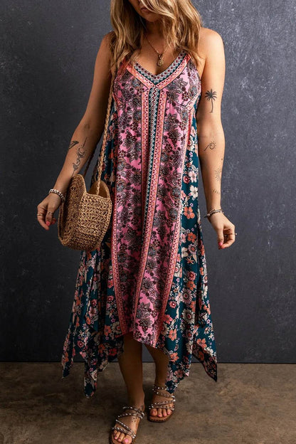 Printed V-Neck Midi Cami Dress Multicolor Trendsi 980e33e1-b4aa-451b-ac7d-68ba5fbd54f1-Max