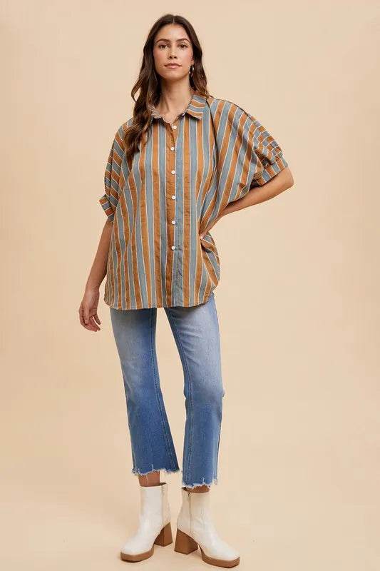 Annie Wear Oversized Drop Shoulder Striped Woven Shirt CAMEL MULTI Trendsi 9864ceed0a84412ca031fe4b89b52b91-Max-Origin