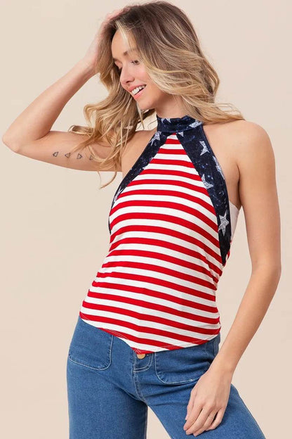 BiBi Stripe Jersey with Star Halter Neck with Tie Back Trendsi 98707352a8444a6fa85cf5de6f147817-Max-Origin