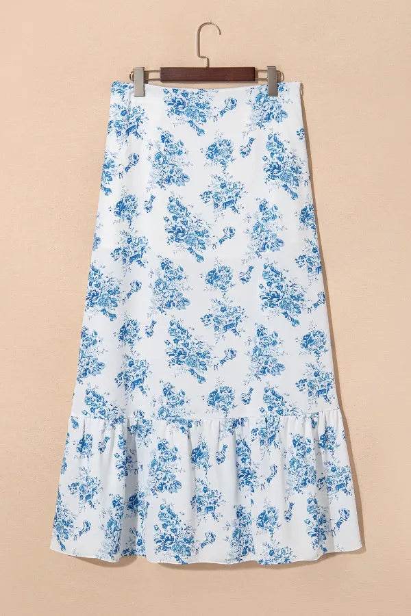 Split Asymmetrical Ruffled Printed Skirt Trendsi 98ce7586-0dbd-4cef-98d5-e243fea3a418-Max