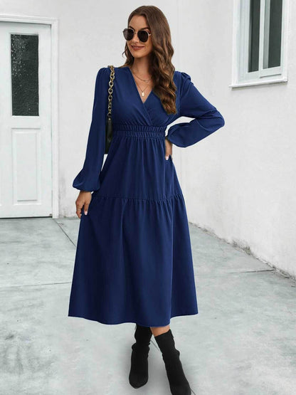 Surplice Neck Long Sleeve Midi Dress Trendsi 9901dc61a8b241619c11cd790001d06b-Max