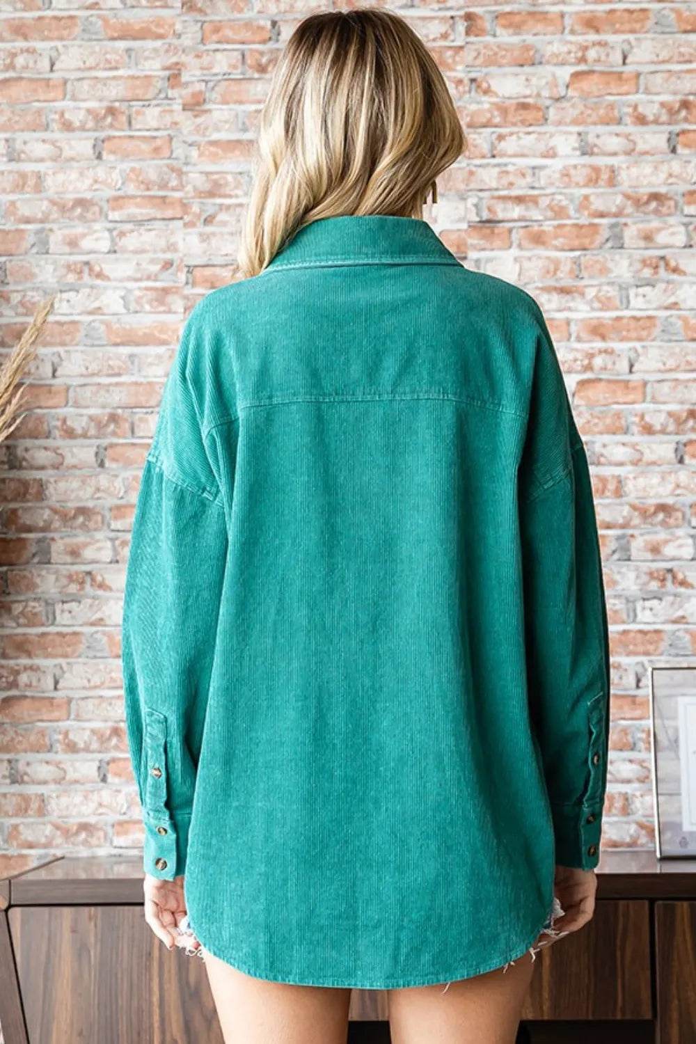 First Love Washed Corduroy Button Down Long Sleeve Shirt Trendsi 9913d9c5-3820-475b-bc8b-656db39d3140-Max