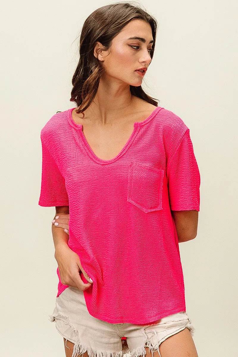BiBi Waved Rib U Neck Top With Front Pocket Trendsi 99169ee8d6e340caaab71c04fa19e10a-Max-Origin