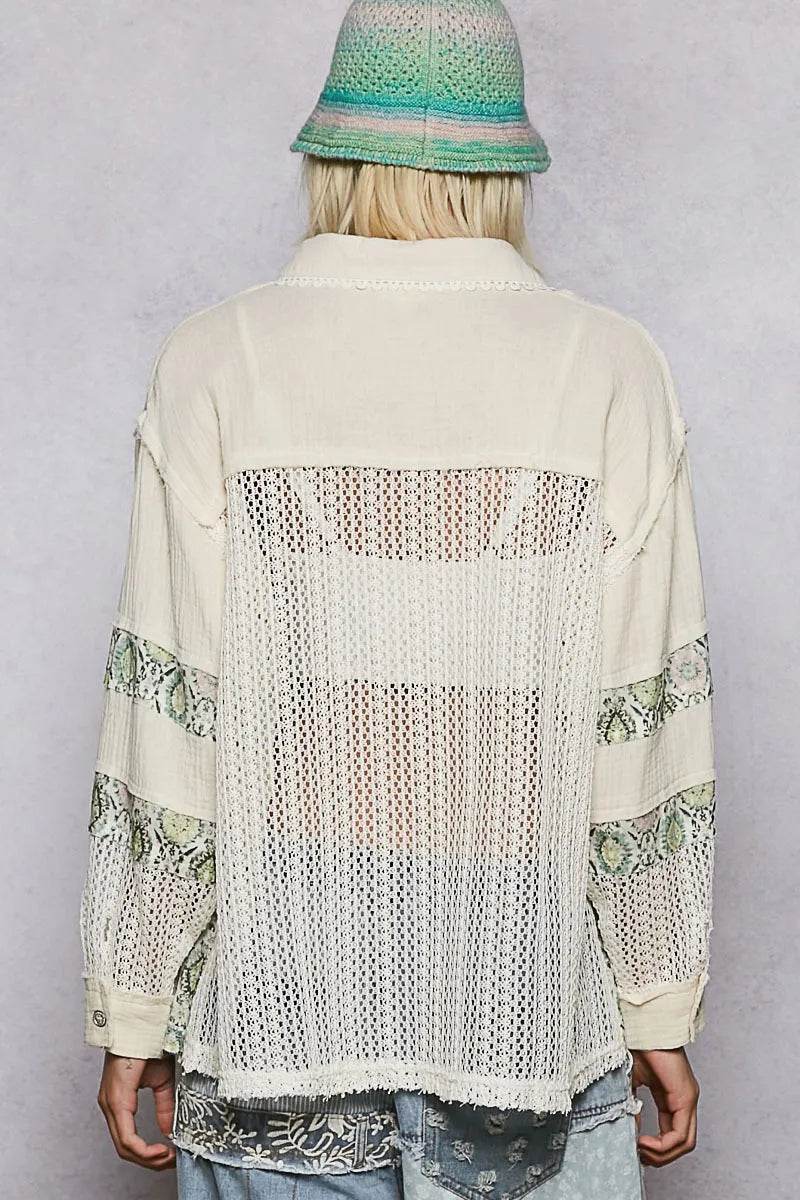 POL Printed Crochet Patchwork Button-Up Shirt Trendsi 992d19da-967c-4a26-803a-72308b351474-Max-Origin