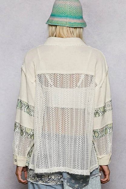 POL Printed Crochet Patchwork Button-Up Shirt Trendsi 992d19da-967c-4a26-803a-72308b351474-Max-Origin