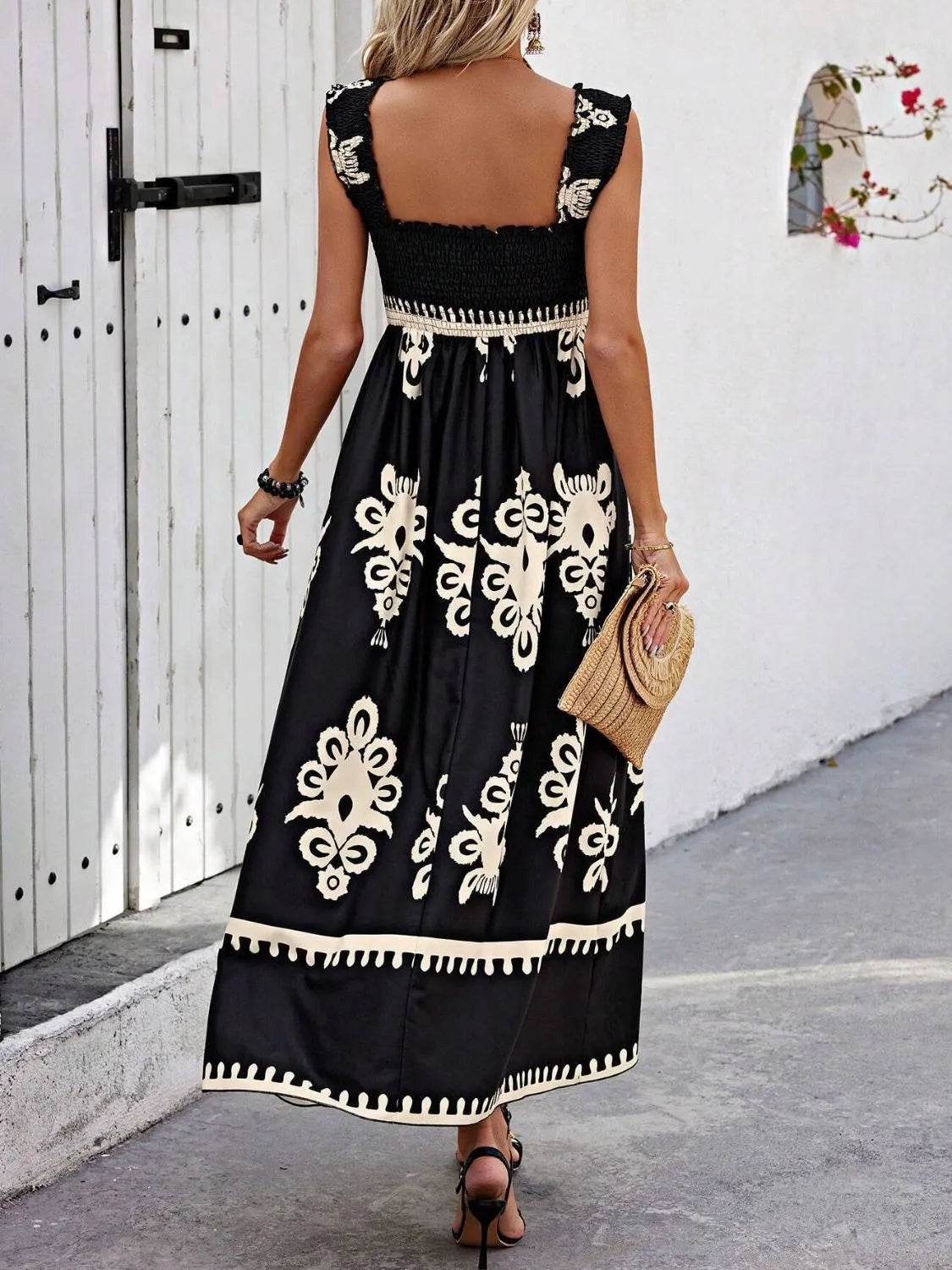 Smocked Printed Wide Strap Maxi Dress Trendsi 99473c5f-91a2-43f1-bc8a-b8077f6cb98d-Max-Origin