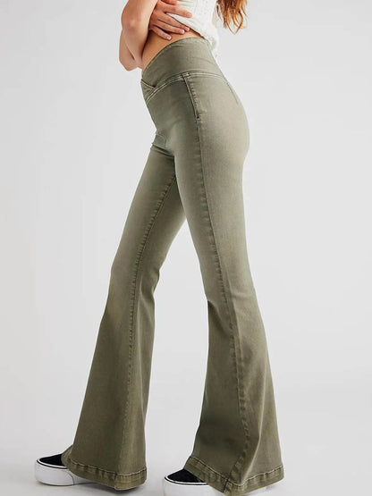 High Waist Flare Jeans Trendsi 99baa293-0f00-40f2-a661-e66e82b6b07e-Max-Origin