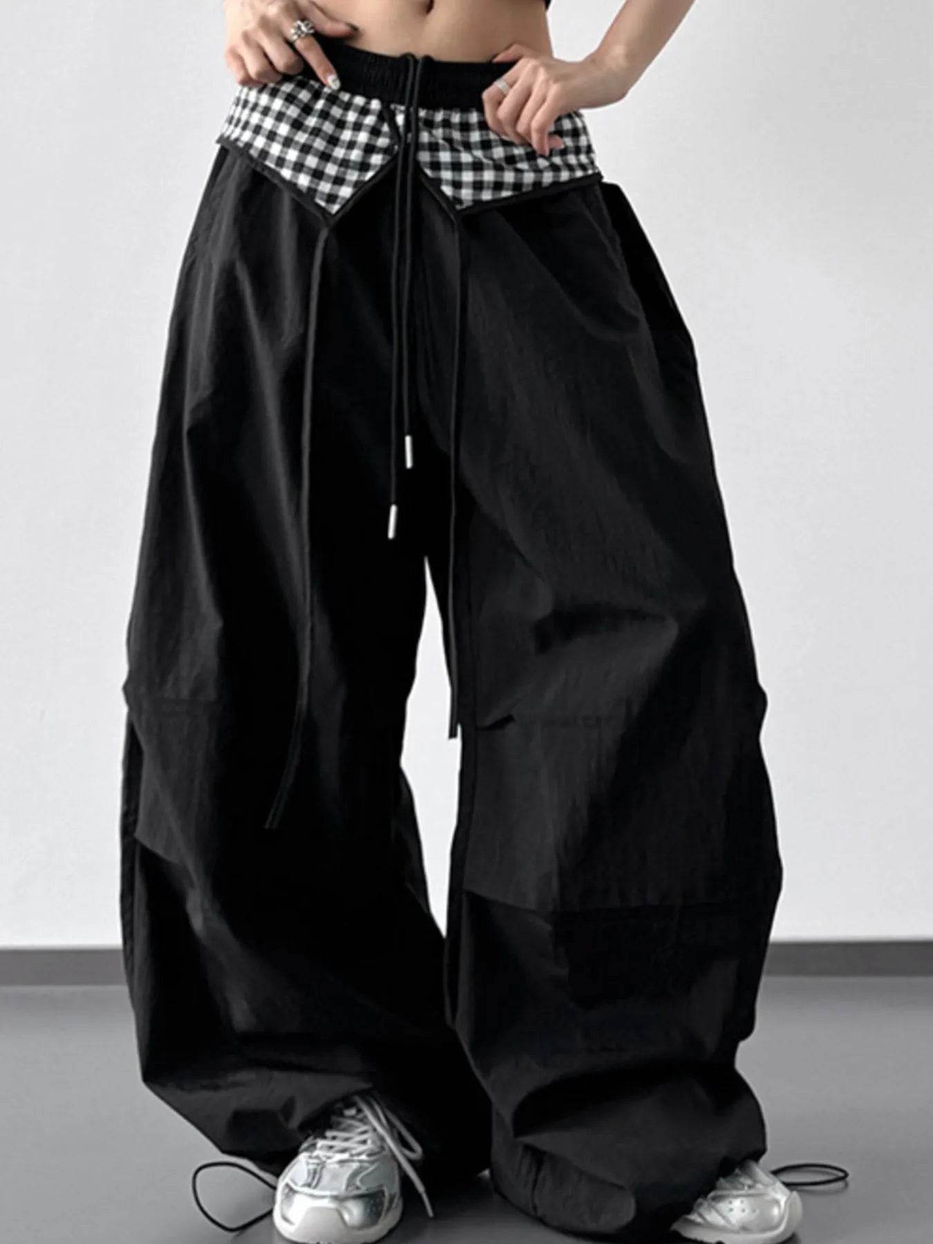 Wide Leg Pants with Checkered Detail Trendsi 99c8c83f-aed4-4074-9c81-f9aea9c636c8-Max-Origin