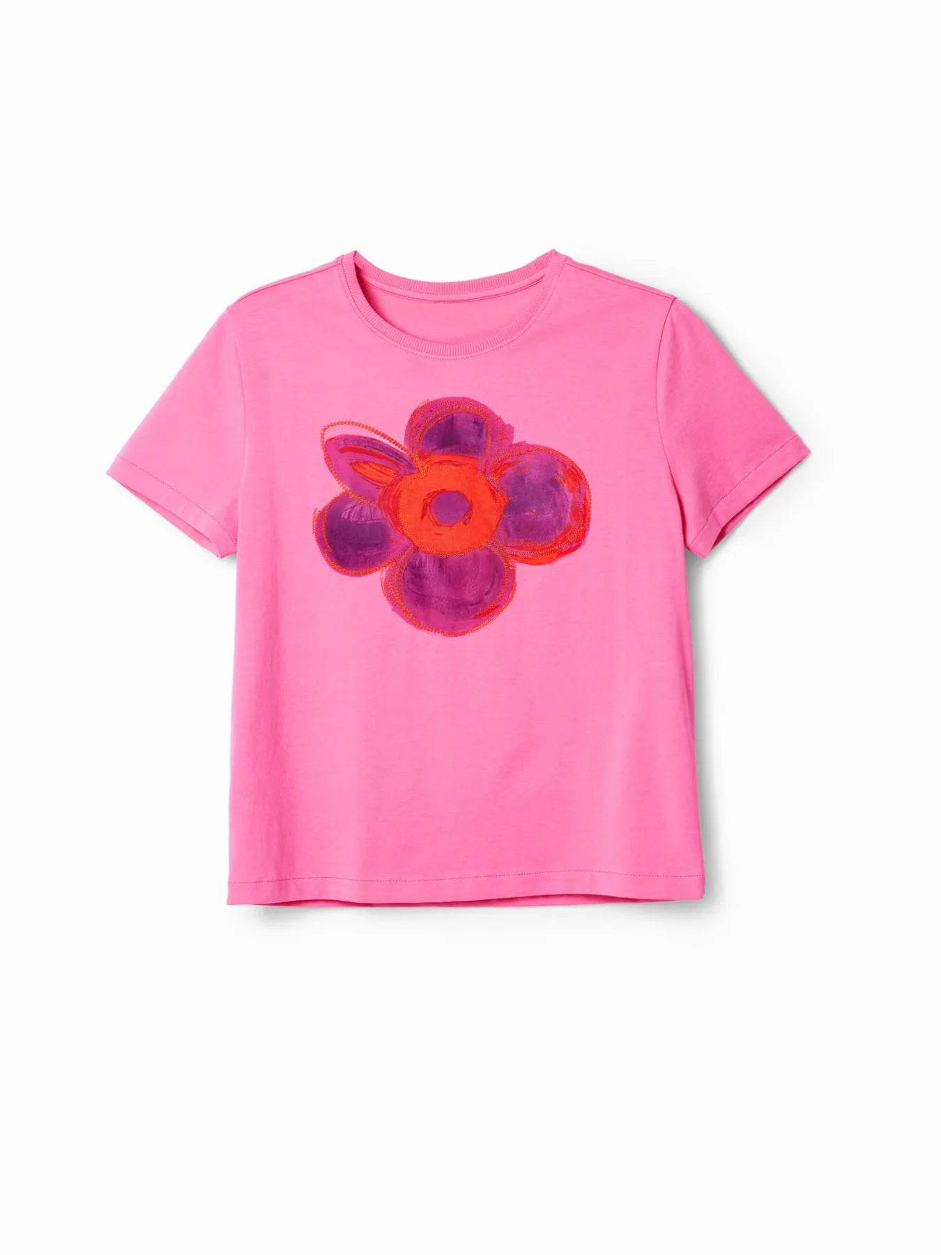 Flower Graphic Round Neck T-Shirt Trendsi 99d551ca859648abb3a829dfafac60f0-Max-Origin