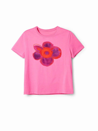 Flower Graphic Round Neck T-Shirt Trendsi 99d551ca859648abb3a829dfafac60f0-Max-Origin