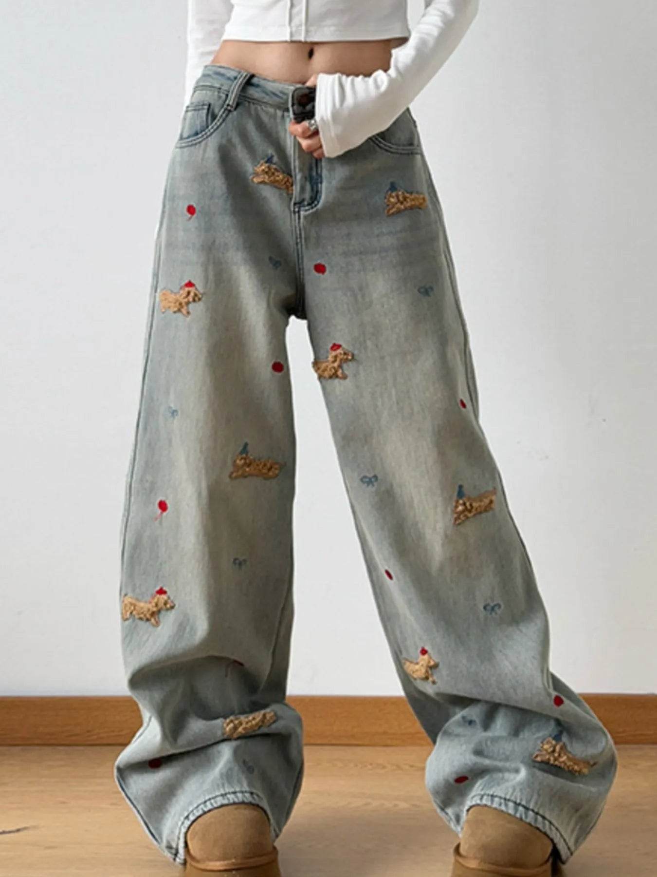 Embroidered Wide Leg Jeans Trendsi 9a0d77b6-e913-4694-b22b-1f53208e5895-Max-Origin
