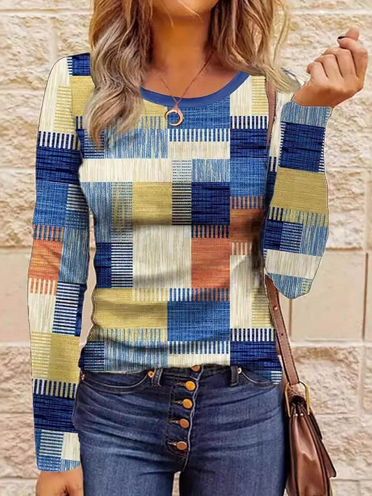 Color Block Long Sleeve T-Shirt Trendsi 9a1781f89fed4037b81e53d6baa804e1-Max-Origin