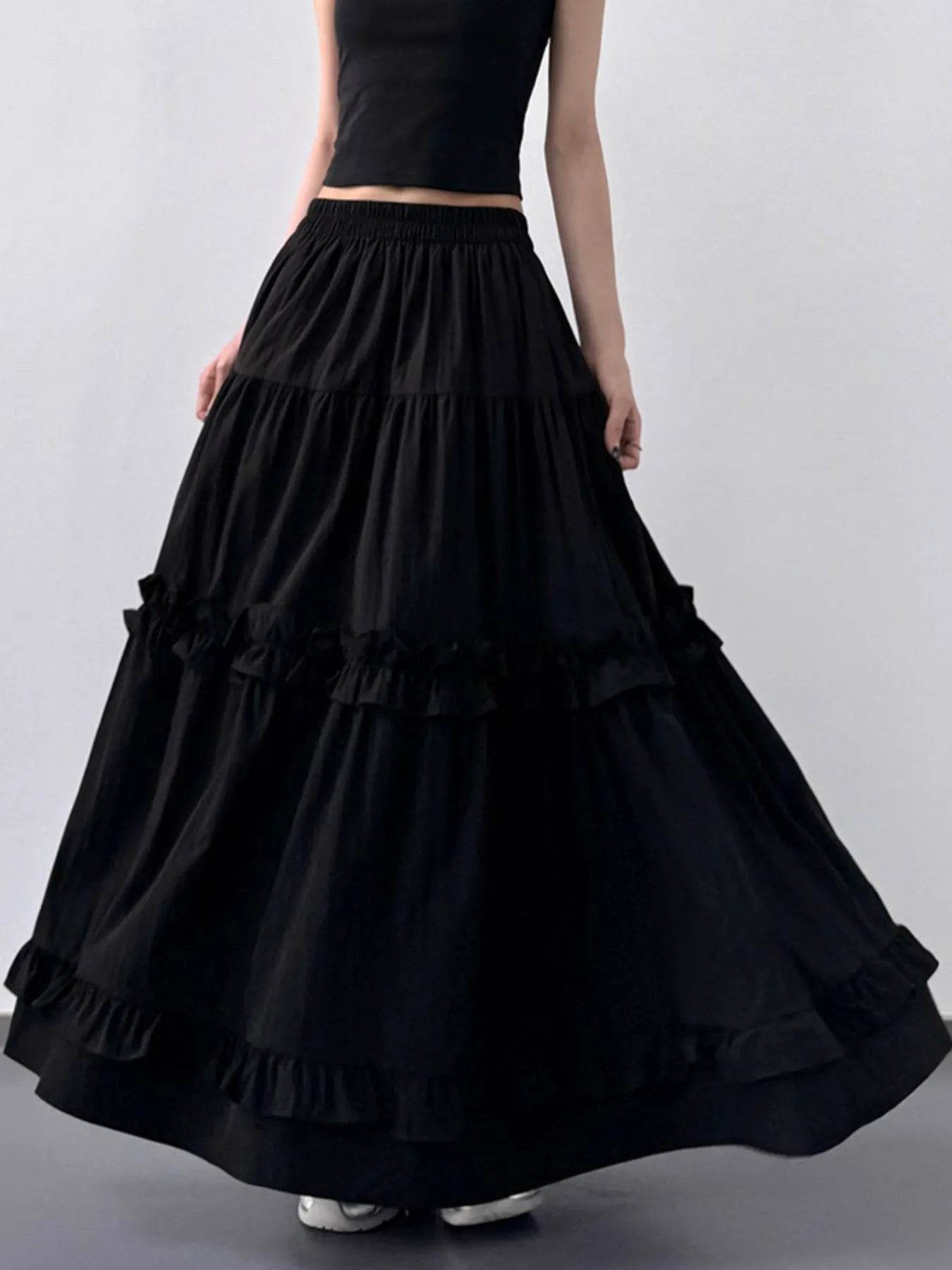 Elastic Waist Ruffle Maxi Skirt Trendsi 9a1c4dfc-396f-4c4e-98c9-4c7181338492-Max-Origin