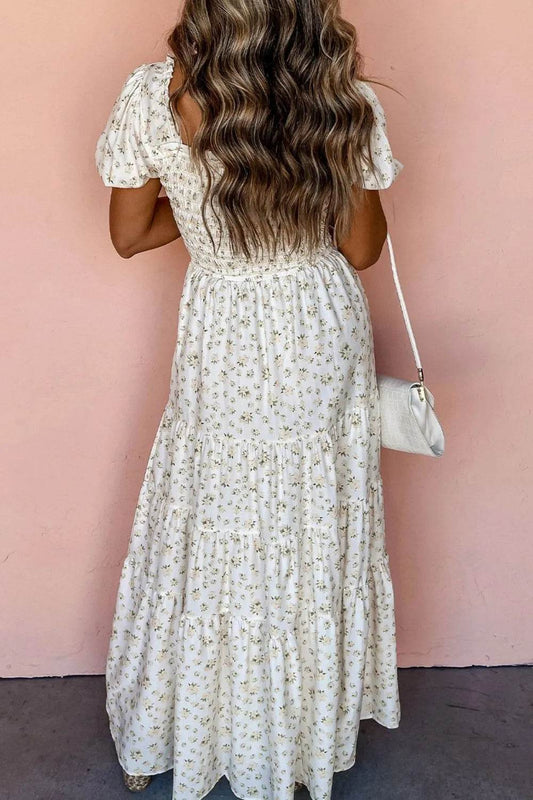 Floral Smocked Short Puff Sleeve Maxi Dress Trendsi 9a2c90ab-6dde-4234-9a9b-33753c0e8e38-Max-Origin