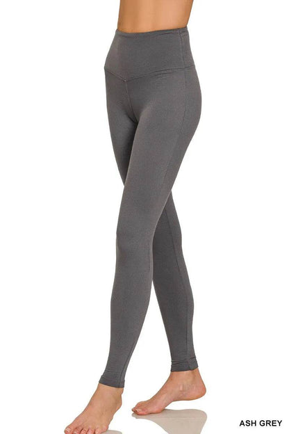 Zenana Premium Microfiber Wide Waistband Leggings ASH GREY Trendsi 9a4546d2dc24482b94951b66e52c577d-Max-Origin