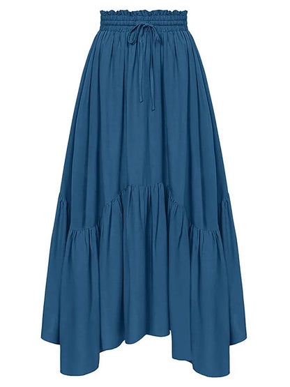 Smocked Waist Band Ruched Layered Skirt Trendsi 9a6c4a71-3244-485e-b0e0-0a35f1dc41e7-Max