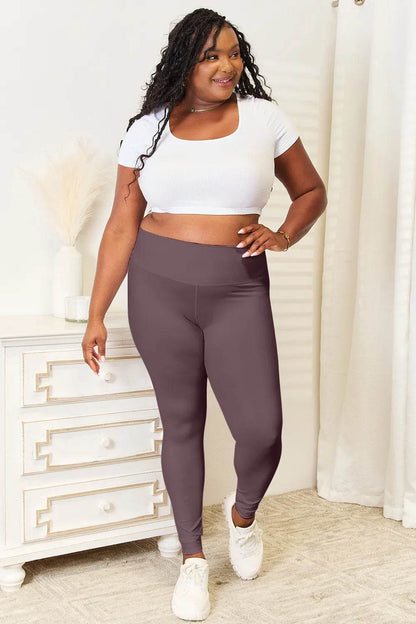 Double Take Wide Waistband Sports Leggings Trendsi 9a92a20e-4fb6-4876-a691-b57428036003-Max