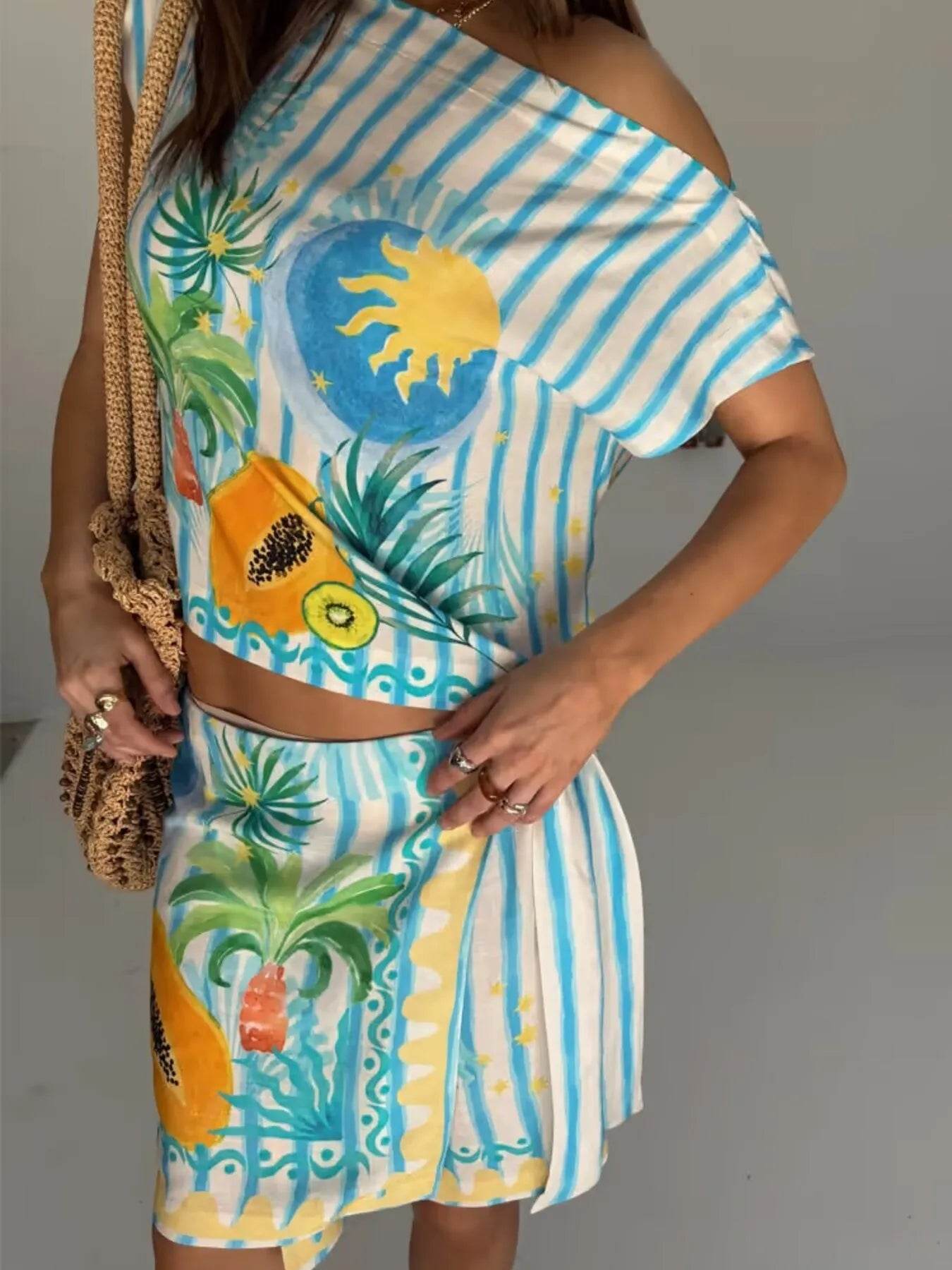 Printed Striped Single Shoulder Top and Skirt Set Trendsi 9abb2302a6ff47b8bad38729f9cc1857-Max-Origin