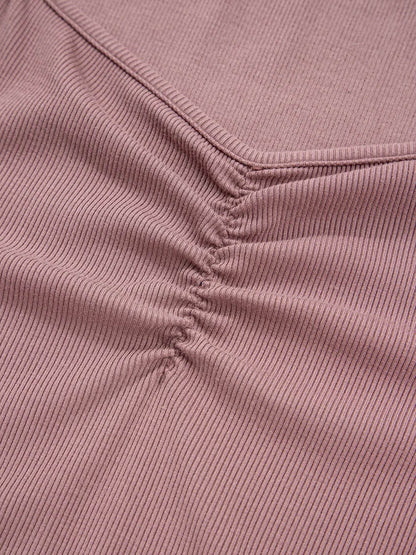 Ruched Front Long Sleeve T-Shirt Trendsi 9ac897a332ca464dac3b0c94bbda7bc0-Max-Origin