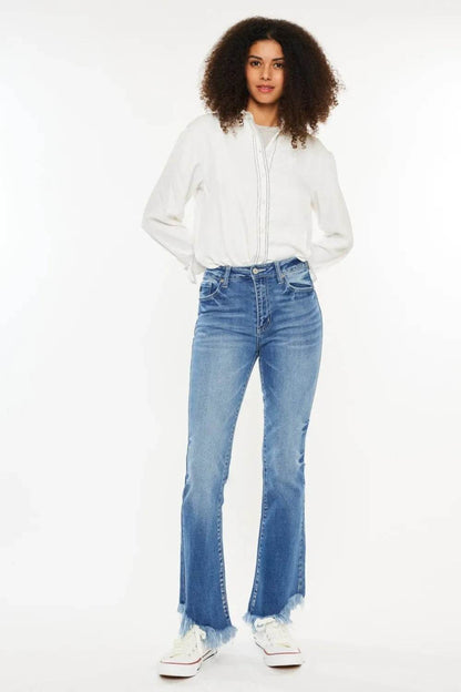 Kancan High Rise Frayed Hem Jeans Medium Trendsi 9ad5c8cb-6bf3-40d0-adcf-a429b02c23ea-Max