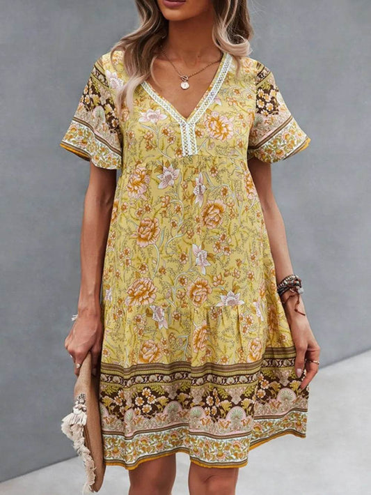 Floral Print V-Neck Summer Dress Trendsi 9b0e6484-e24f-4744-845e-f4d39c7debec-Max
