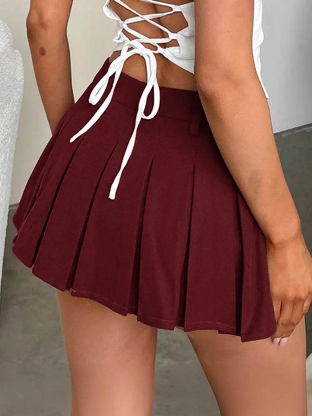 Devine Pleated Mini Skirt Trendsi 9b407c6e-0d65-4979-8bd4-b0dedb2c9400-Max