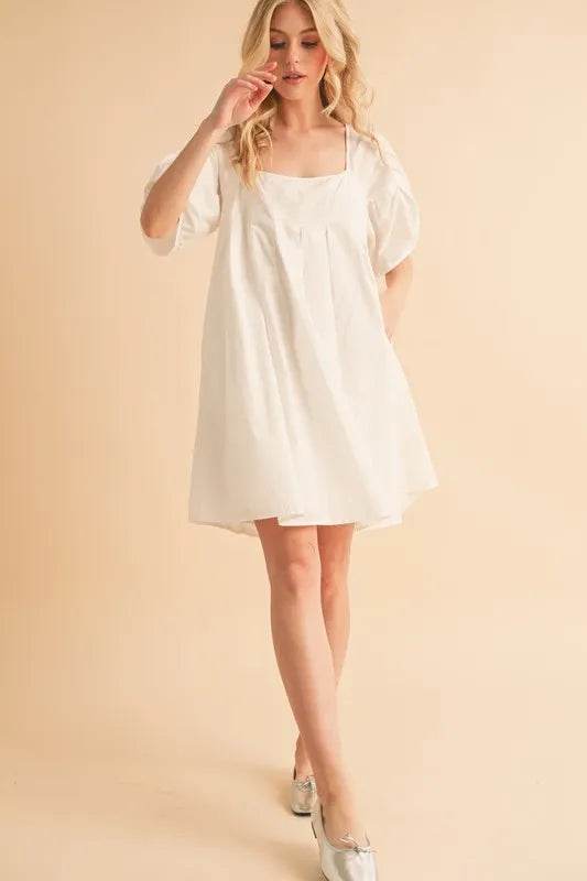 Aemi + Co Square Neck Babydoll Dress with Pockets Trendsi 9b623b53056e47e2a79937c2fd7b1a47-Max-Origin