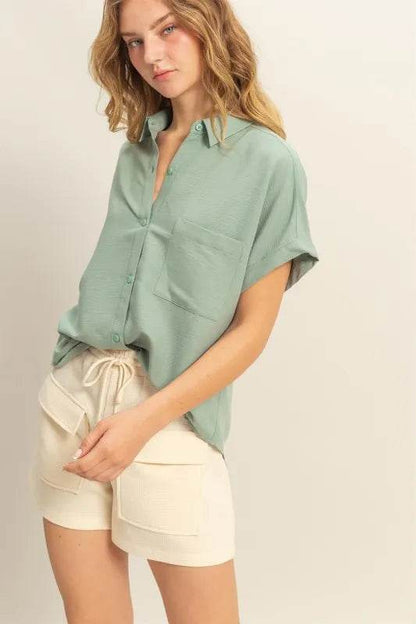 HYFVE Button Down Collared Neck Short Sleeve Shirt Trendsi 9b85a10d07ff4fe2a67b137e6abf9c32-Max-Origin