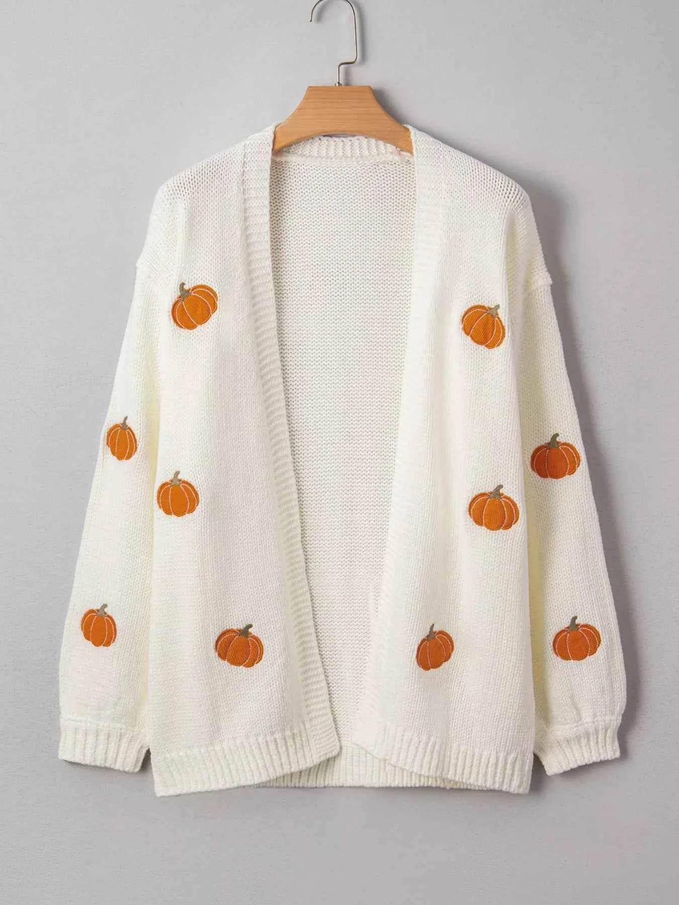 Halloween Pumpkin Embroidered Knit Cardigan Trendsi 9bad1fa241af49a3a9537463c8e6716e-Max-Origin